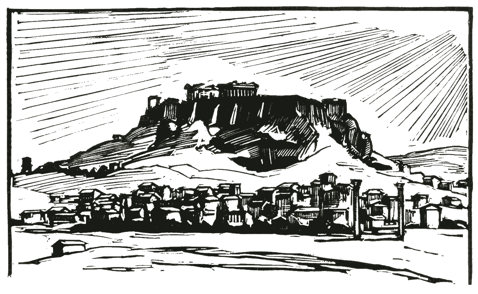 Illustration 6 de Renefer pour Athènes antique de Charles Maurras en 1927.